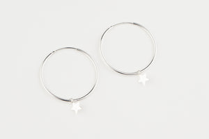 Tiny Star Hoop Earrings