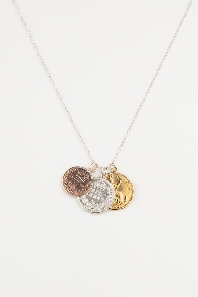Layered Triple Coin Necklace