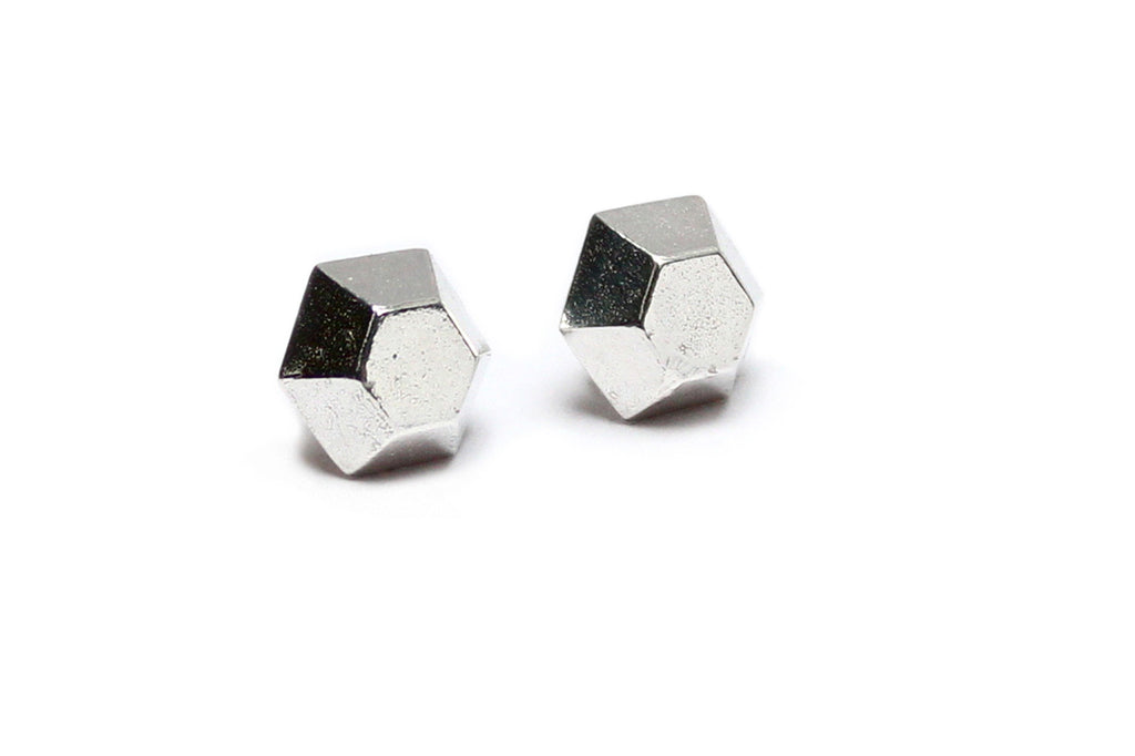 Hexagonal Stud Earrings