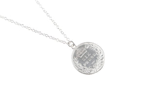 Victorian Single Sixpence Necklace