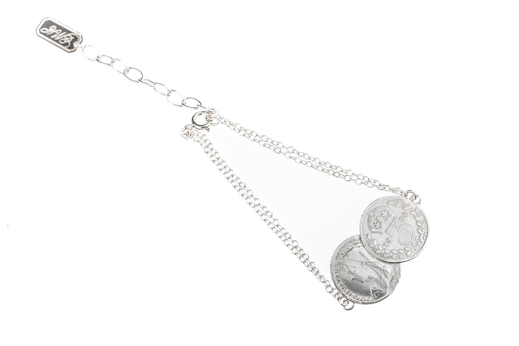 Victorian 'Mini Me' Silver Double Threepence Bracelet
