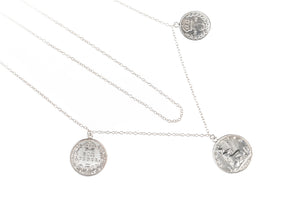Victorian Triple Lucky Coin Necklace